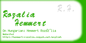 rozalia hemmert business card